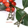20 breloques "Tour EIFFEL"et son étoile bronze 29x13mm