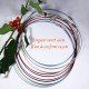 1 Tour de cou  acier gainé couleur multicolore  14,5cm