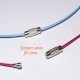 1 Tour de cou  acier gainé couleur multicolore  14,5cm