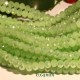 30 perles boulier en verre facettée vert d'eau clair  6x4mm