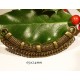 1 grand  connecteur  plastron demi lune multi lien bronze 69x24mm