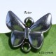 2 Connecteurs  acier inoxydable papillon  argent mat  16x19mm