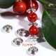 20 Perles intercalaires soucoupe 6,5mm couleur argent