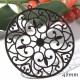 2 estampes rondes acier inoxydable fleurs de lys ciselée argenté 48mm