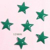 6 sequins étoile emaille  laiton vert 12mm