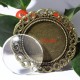 2 supports cabochon broche bronze fantaisie