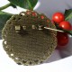 2 supports cabochon broche bronze fantaisie