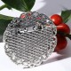 1 support cabochon broche argenté  fantaisie +cabochon verre 25mm