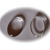 5 supports cabochon de verre ovale 13x18mm pour insertion image