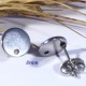 2 supports boucle d'oreille clou acier forme ronde 8mm