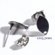 2 supports boucle d'oreille clou acier forme olivette 10x5,5mm