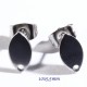 2 supports boucle d'oreille clou acier forme olivette 10x5,5mm
