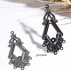 6 estampes pendentif chandelier esprit ethnique acier argenté 35x15mm