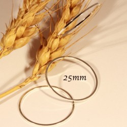 10 connecteurs anneaux ronds fermés laiton vif argent 25mm