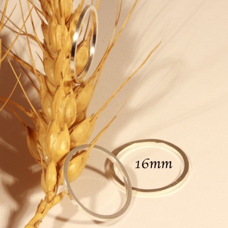 20 connecteurs anneaux ronds fermés laiton vif argent 16mm