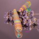 1 jade  goutte non facetté esprit Indien  multicolore  longueur 40x10mm