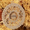 2 estampes pendentif acier inoxydable ronde arabesque  30mm