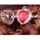 bola  coeur  argent plaqué arabesque 30mm