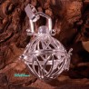 bola  ogive argent plaqué ciselé 26mm