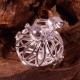 bola  ogive argent plaqué ciselé 26mm