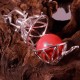 bola  ogive argent plaqué ciselé 26mm
