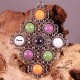 2 supports pendentif cabochon losange métal argenté 65x47mm