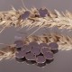 4  sequins rond  émaillé  gris mauve laiton  8mm