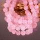 10 perles de quartz rose rondes diametre 8mm