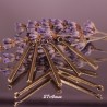 10 breloques batons bronze rectangle diametre 27x4mm