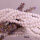 20 perles pierre  jade naturelle  ronde  blanches opaque 4mm