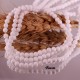 20 perles pierre  jade naturelle  ronde  blanches opaque 4mm