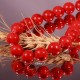 10 perles pierre jade   rouge veiné noir  12mm
