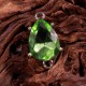 6 supports connecteur cabochon griffes  goutte argent mat 13x18mm
