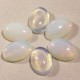 1cabochon  opaline translucide à fond plat 13x18mm