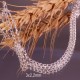 1mètre (572) chaine maillon de torsion argenté en alliage 3x2,2mm