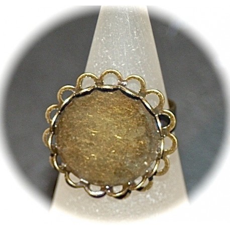 2 supports de bagues double plateau  dentelles  bronze  20mm
