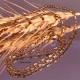 1mCHC015Y  chaine laiton boule et tube bronze 1,5mm et 3mm