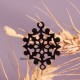 6 estampes acier inoxydable flocon de neige argenté 25 mm