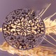 2 estampes acier inoxydable ronde arabesque esprit oriental argenté 34mm