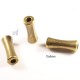 10 Perles intercalaire tube métal couleur bronze  15x5mm