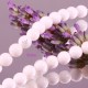 20 perles pierre  jade blanc opaque  6mm rondes