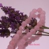 10 pierres de  perles de quartz rose facetté 8mm