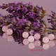 x10 pierres de  perles de quartz rose facetté 6mm