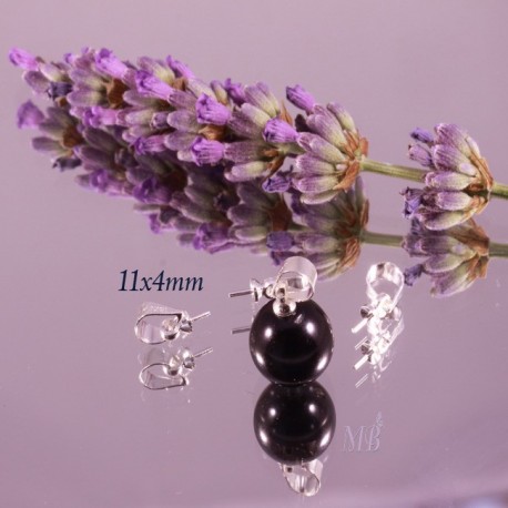 10 bélières demi-lune laiton argenté 11x4mm