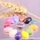 10 cabochons goutte multicolore verre nacré fond plat diamètre 18x13mm
