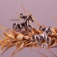 10 breloques pendentifs cheval argenté diamètre 15x20mm