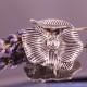 1 fermoir  toggle fleurs nénuphar couleur argent vieilli 29x28mm