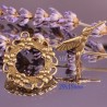 1 Fermoir toggle oiseau couleur bronze 29x26 /19x18mm