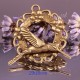 1 Fermoir toggle oiseau couleur bronze 29x26 /19x18mm