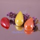 10 cabochons goutte multicolore verre nacré 18x24mm